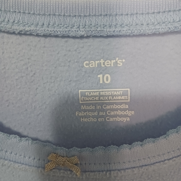 Carter's pajama set top and bottom size 10, color blue and white - Picture 5 of 7